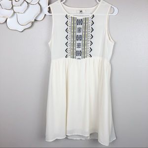 Ya Los Angeles sleeveless embroidered dress